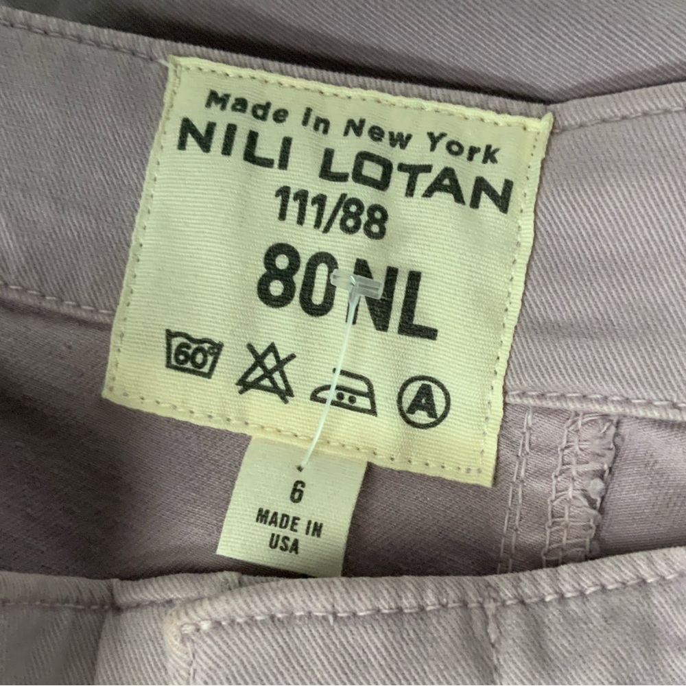 NILI LOTAN Jenna Pants Cropped Lavender Lilac Purple Size 6 - Picture 9 of 13